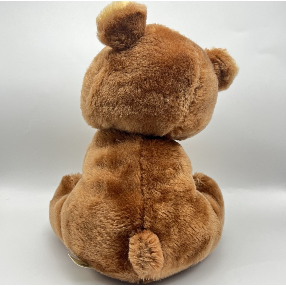 Vintage Plush Bear Hugging Mamma & Baby Teddy Approx 9" Stuffed Animal Brown - Picture 3 of 16